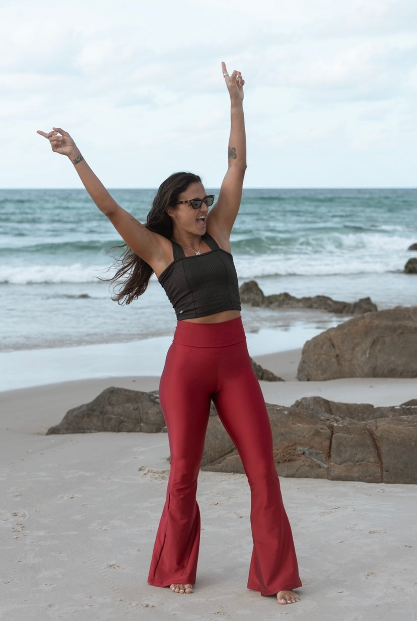 Flare Pants - Red