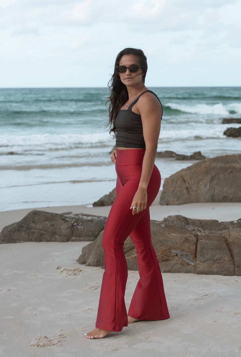Flare Pants - Red