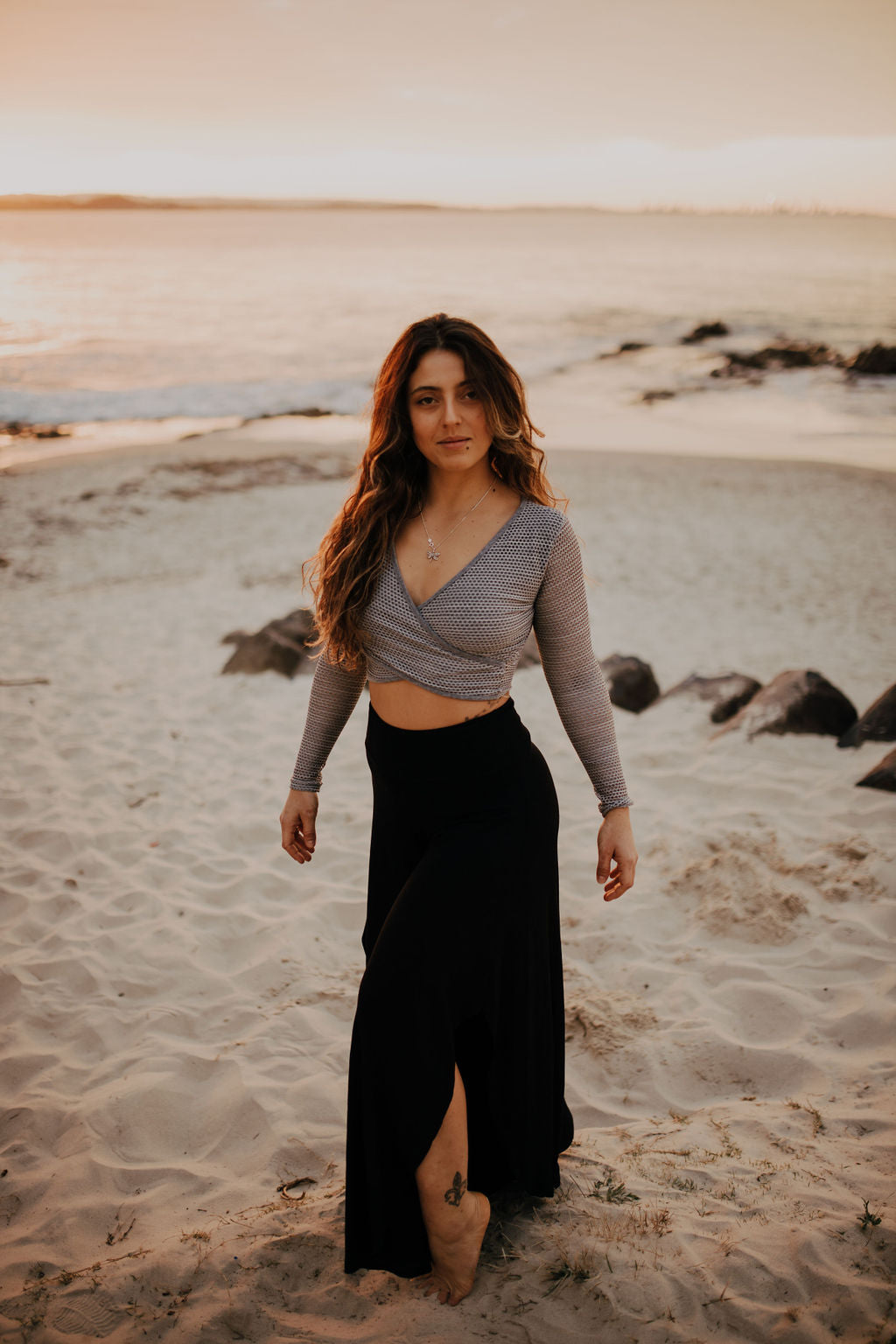 Hive Long Sleeve Top - Grey