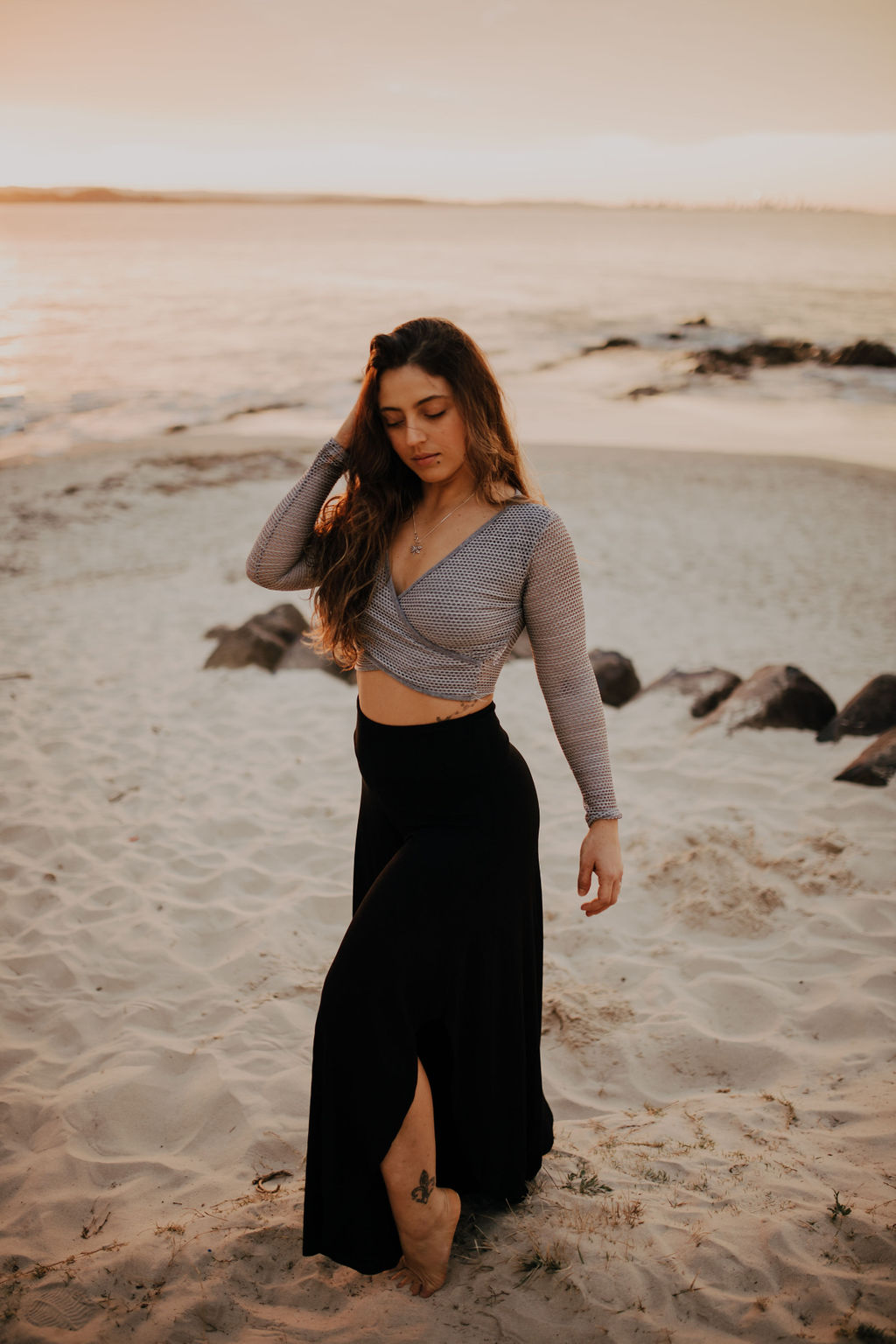 Hive Long Sleeve Top - Grey