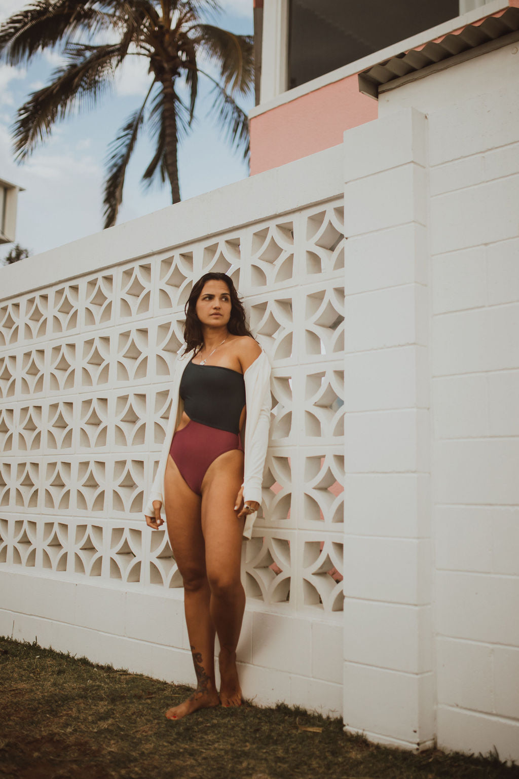 Noronha One Piece - Blue and Grape