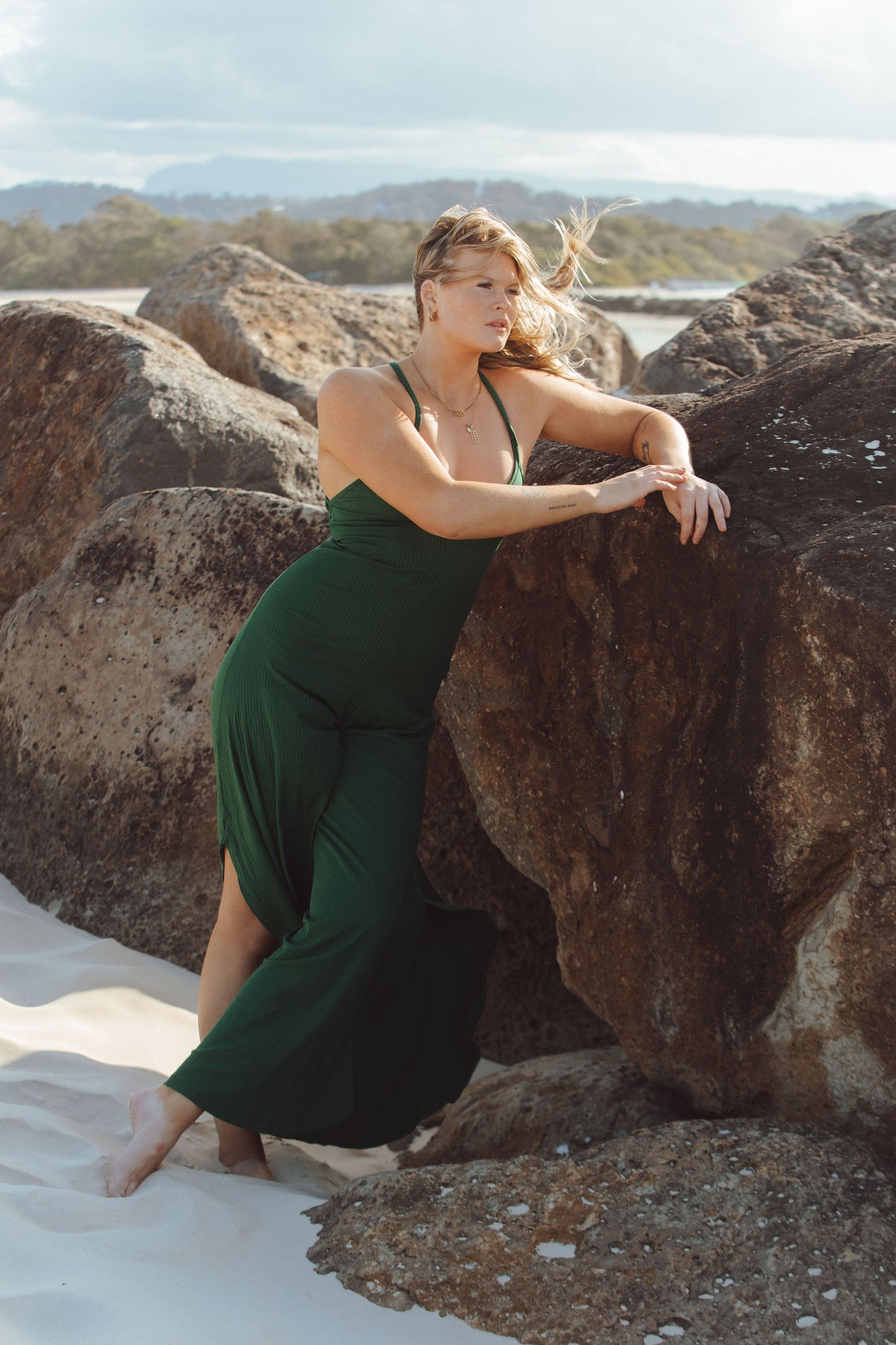 Flow Jumpsuit - Forest Green