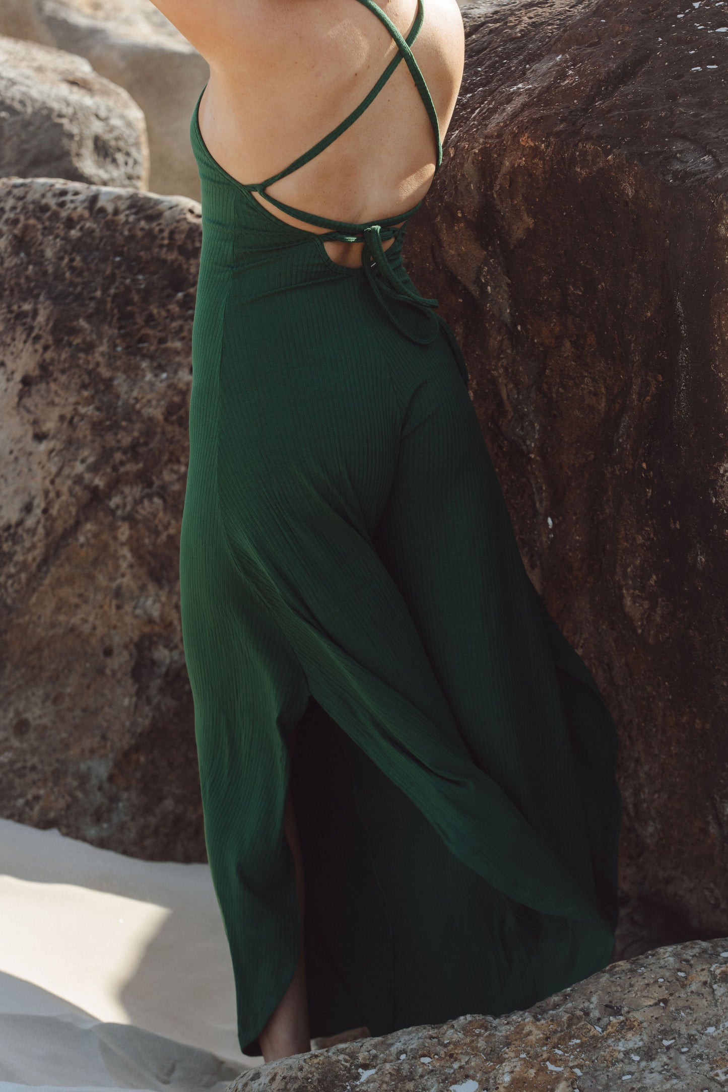 Flow Jumpsuit - Forest Green