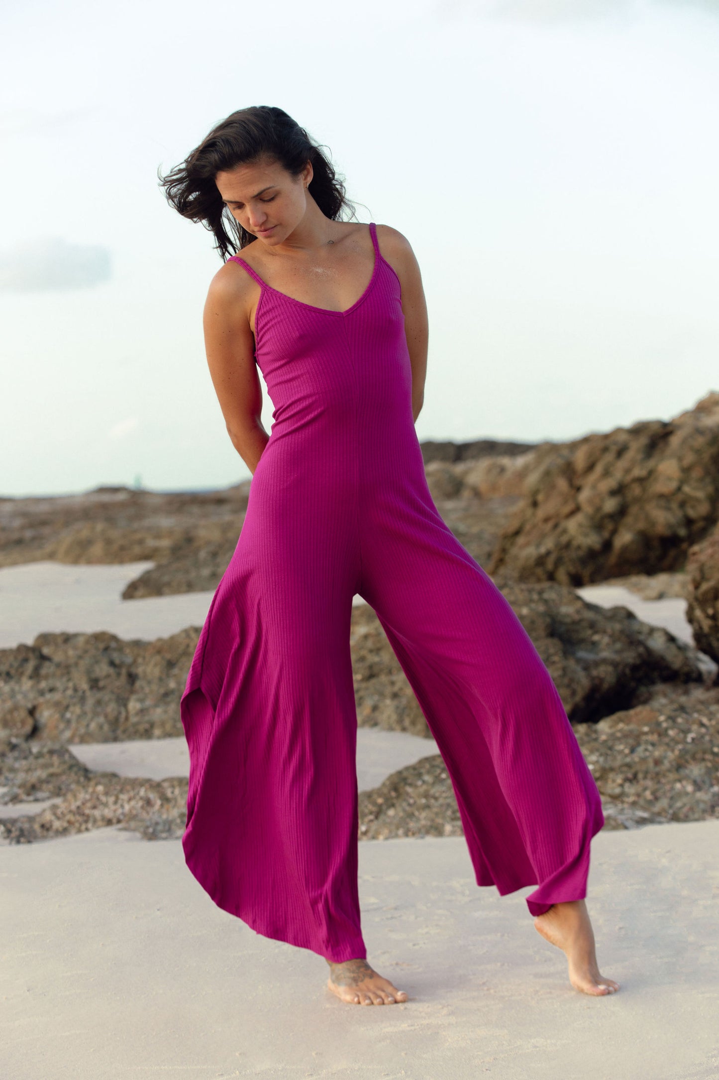 Flow Jumpsuit - Fuchsia