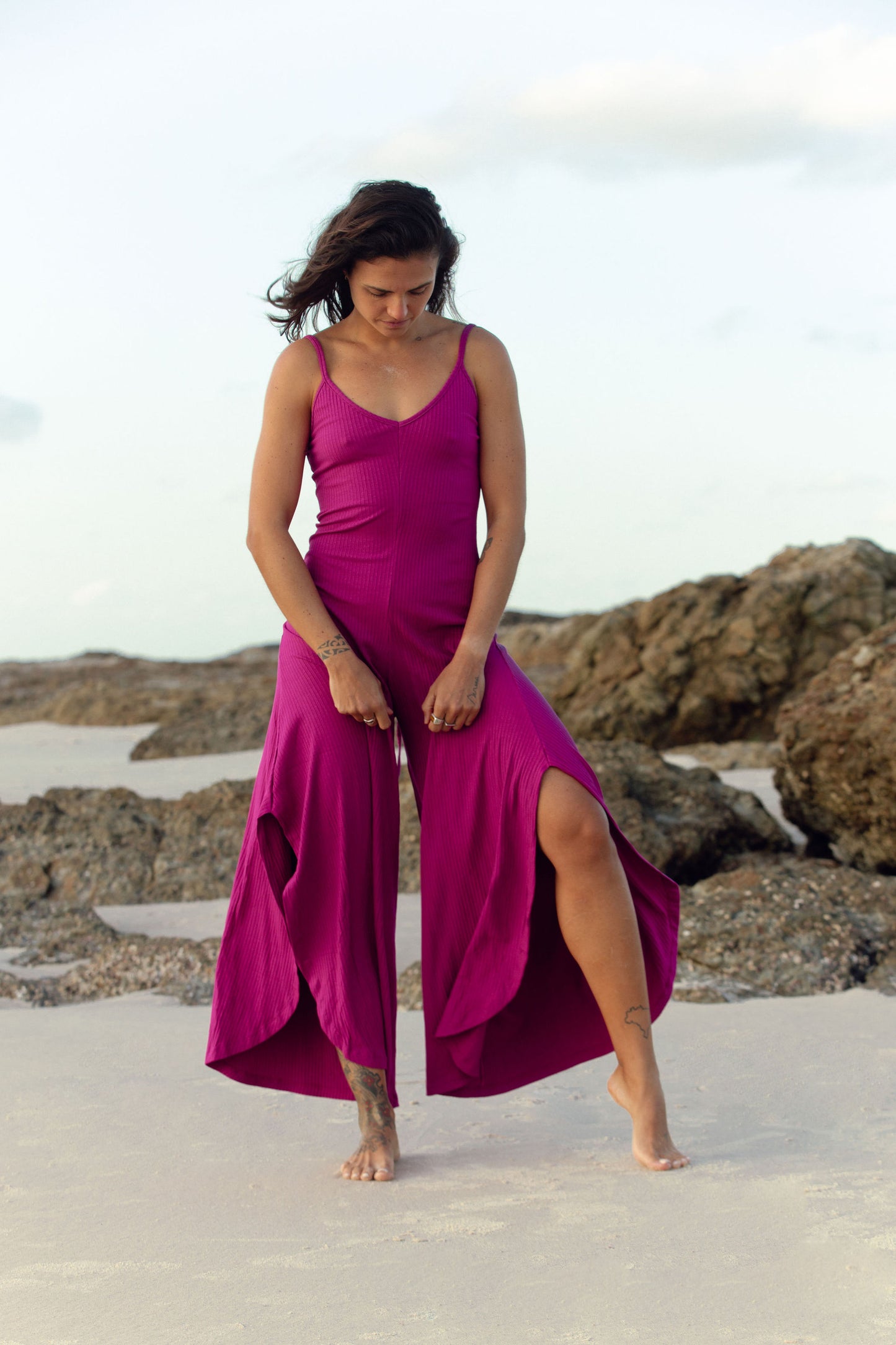 Flow Jumpsuit - Fuchsia