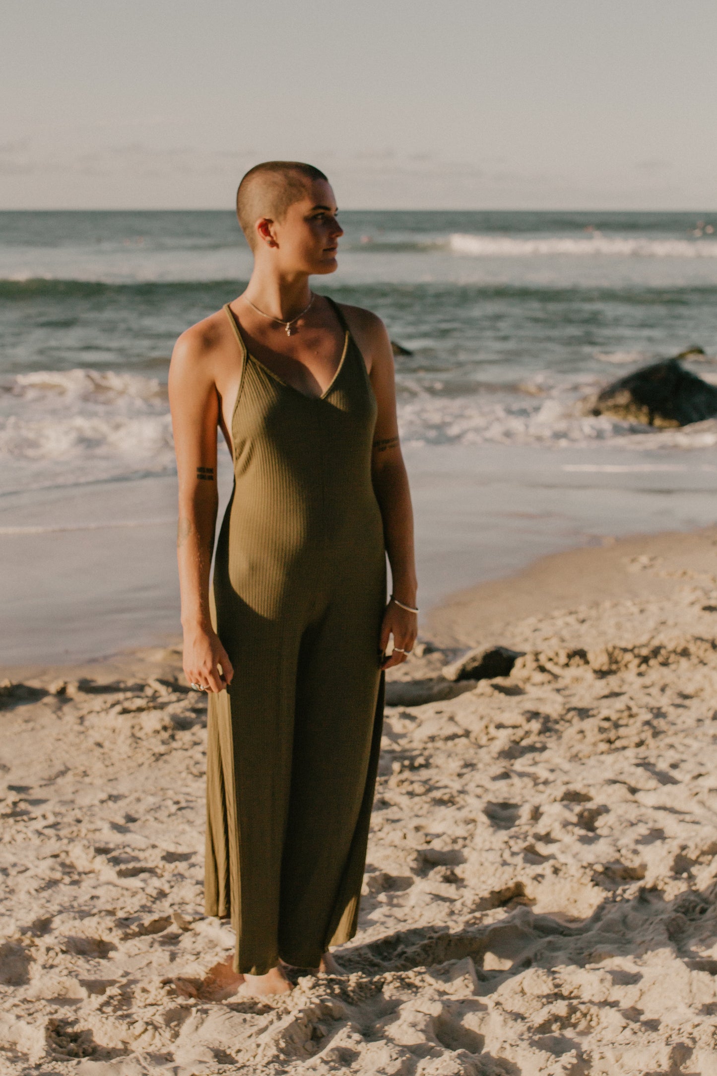 Summer Jumpsuit - Olive Green