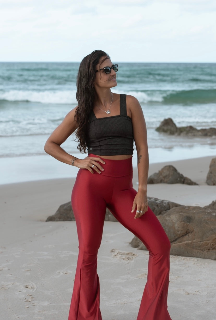 Flare Pants - Red