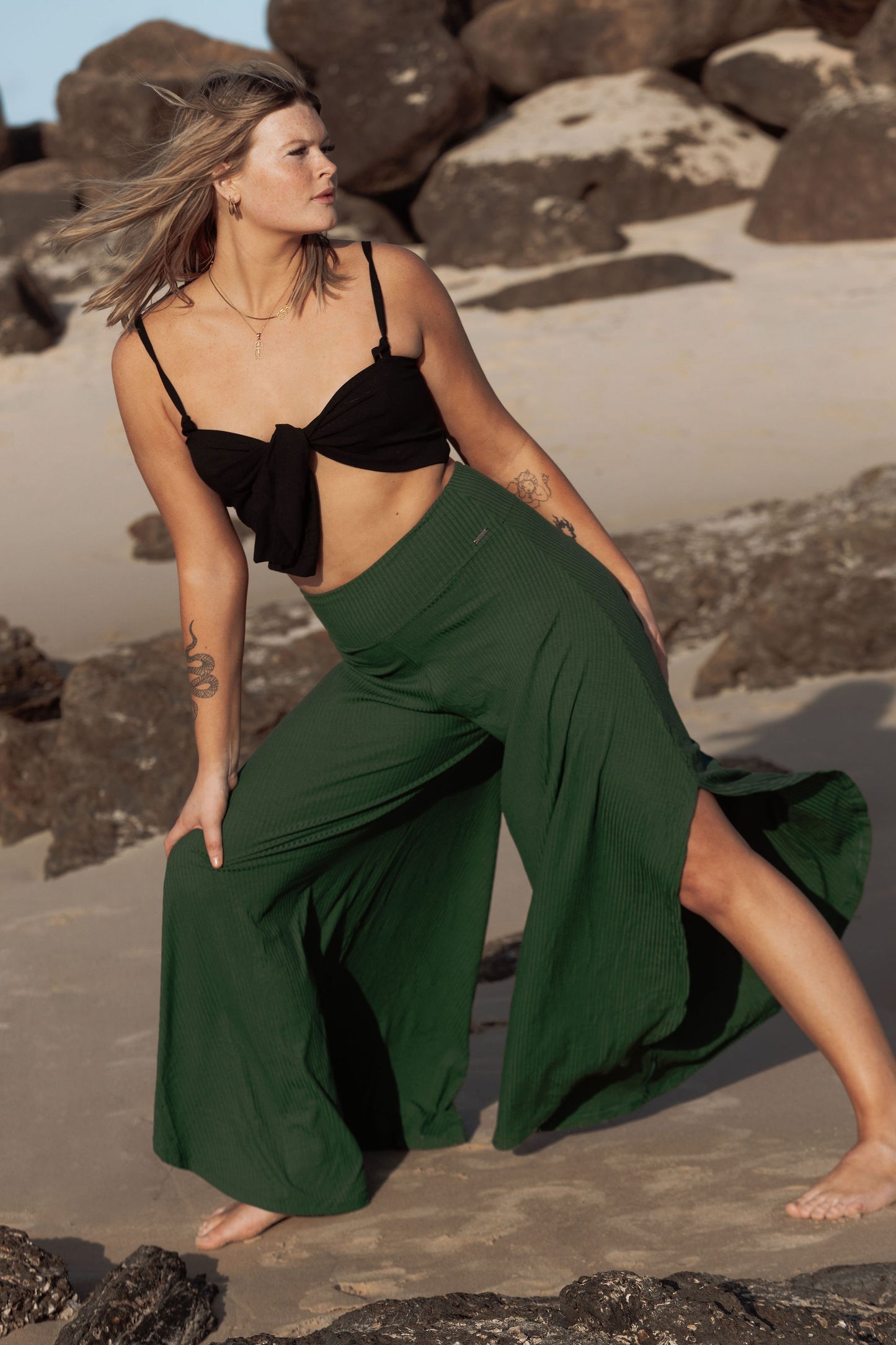 Flow Pants - Forest Green